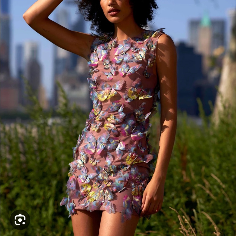 Cynthia Rowley Butterfly Appliqué dress